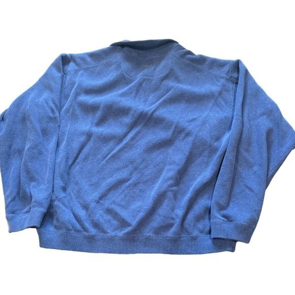 Vintage Tommy Bahama Mock‎ Neck 1/2 Zip Pullover Sweater (Size XL) Blue | N1 - Picture 6 of 6